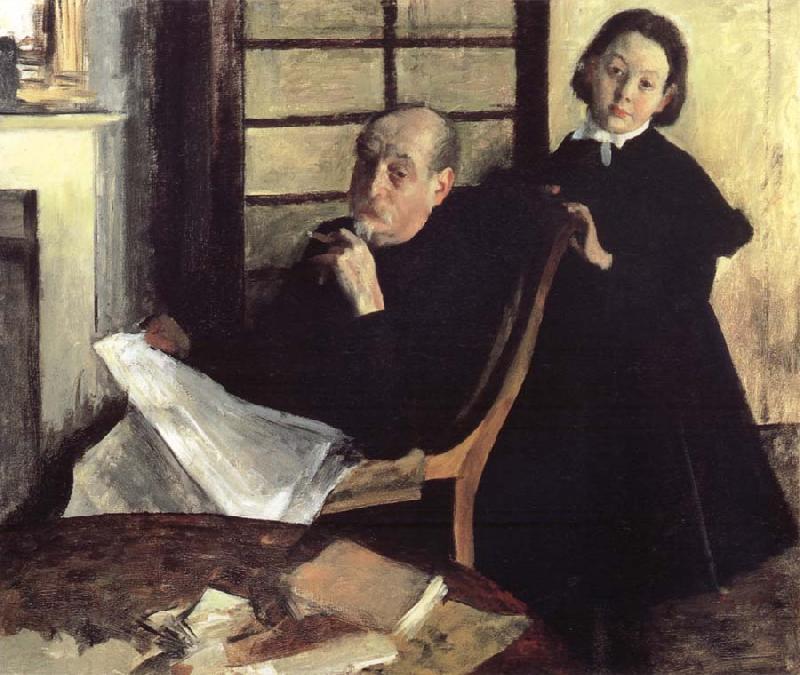 Edgar Degas Henri de Gas et sa niece Lucy oil painting picture